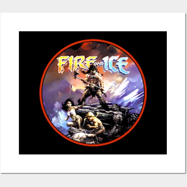 Fire and Ice (Black Print) Wall Art by Miskatonic Designs